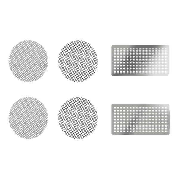 This is the Venty Screen Set from Storz & Bickel available at Ritual Colorado. Featuring two of each style stainless steel screen for easy maintenance of your portable dry herb vaporizer.