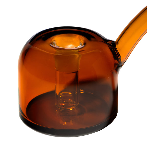This is the Amber Vesper Bubbler by NWTN Home available at Ritual Colorado. A fun water bubbler with matching glass bowl for refined hits of your favorite flower.