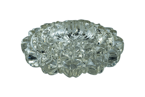 This is a Hazel Atlas Ashtray Set from Heady Vintage available at Ritual Colorado. These beautiful stacking glass ashtrays each feature notches allowing them to be used individually or as a set. Check out all the antique glass ashtray options from Heady Vintage.