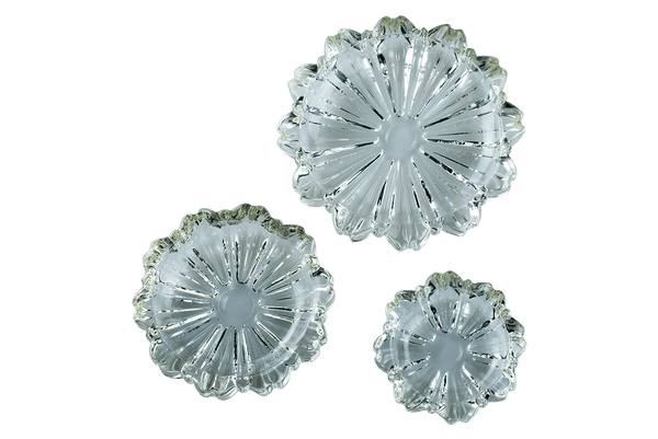 This is a Hazel Atlas Ashtray Set from Heady Vintage available at Ritual Colorado. These beautiful stacking glass ashtrays each feature notches allowing them to be used individually or as a set. Check out all the antique glass ashtray options from Heady Vintage.