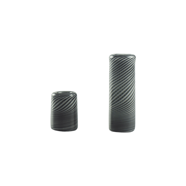 These are Heady Vortex Glass Beads by Technicolor Tony available at Ritual Colorado. Featuring swirling balck and white glass these are great as jewelry or just to show your support for local artists.