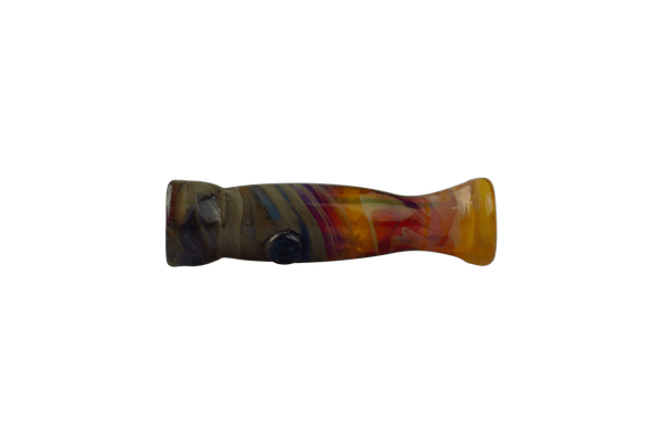 These are Amber Purple Chillums by Technicolor Tony available at Ritual Colorado. Handmade here in Denver, Colorado these stylish one hitters are the perfect on-the-go glass piece.