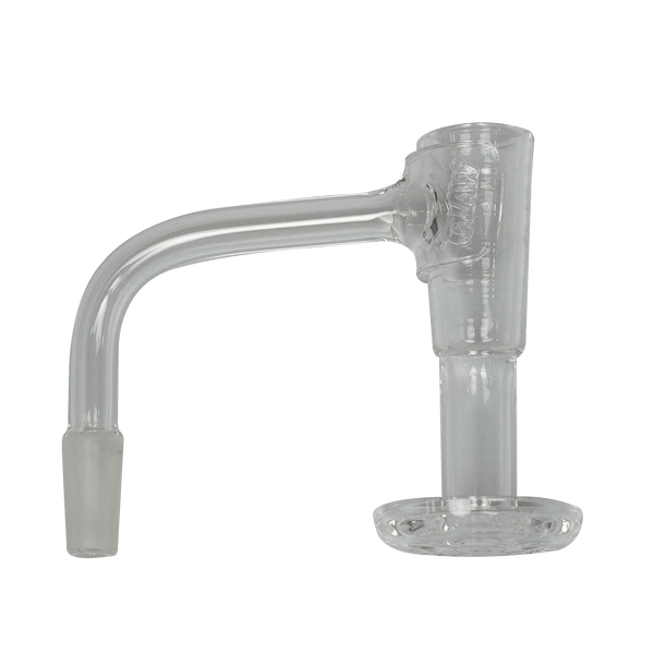 Claw Mod Slurper Banger by Evan Shore. Made from American quartz, featuring a slurper body and clean beveled edge. This banger is great for the heady quartz collectors and dab connoisseurs. Shown with the 90 Degree Claw Base, not included.