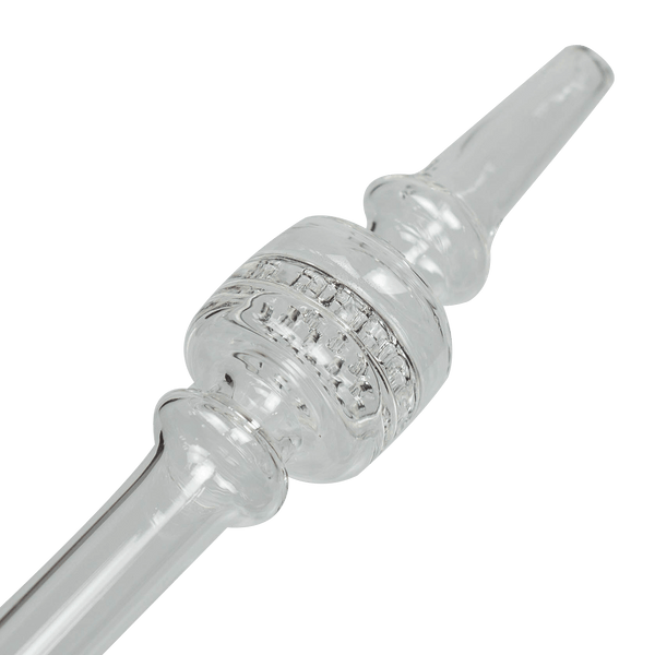 This is the glass dab straw by Ritual. Featuring a percolated center, this piece provides great airflow and ensures you won't inhale any leftover/stray concentrate. A convenient on-the-go nectar collector for easy portable dab hits.