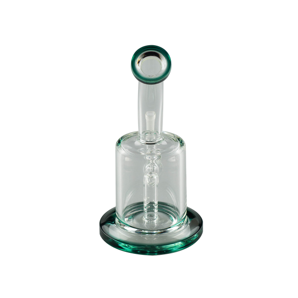 This is the Plain Jane Glass Bubbler from Ritual Glass available at Ritual Colorado. It features a 14mm female connection and a compact body for durability. One of our most affordable glass pieces the Plain Jane is the perfect daily driver.