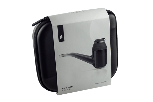 This is the Puffco Proxy smart eRig available at Ritual Colorado. It features a glass, sherlock-style pipe and the Proxy heating unit with a built-in 3D chamber. A convenient option for on the go dabs check out all the Puffco devices at Ritual Colorado.