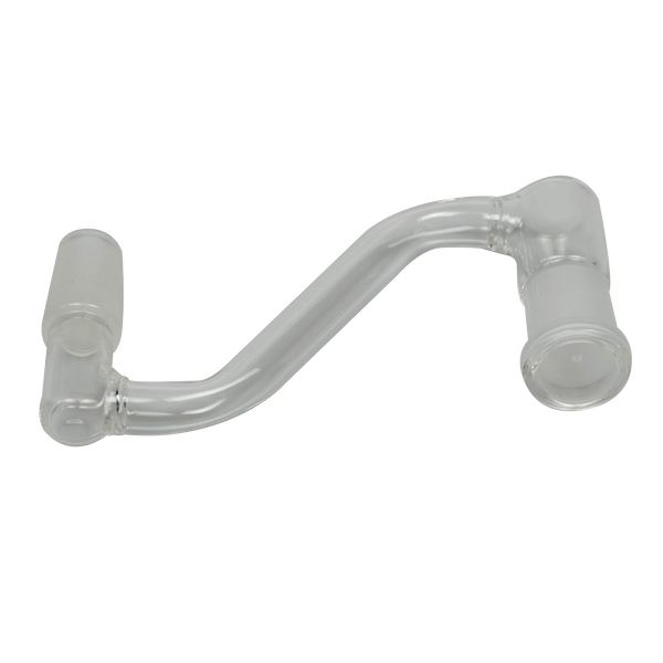 This is the sidestep adapter from Ritual Glass available at Ritual. A great 14mm adapter that moves your setup horizontally without impacting the height of your bowl. Featuring 14mm male & female connections and made from glass from maximum flavor purity.
