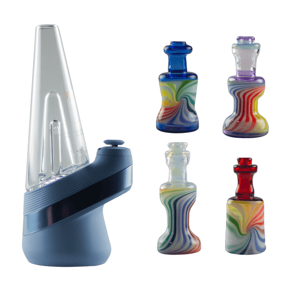 This is the Sky New Peak + Heady Top Bundle available at Ritual Colorado. Pairing a Puffco New Peak with locally made heady glass top by Technicolor Tony for a stylish and portable dab setup.