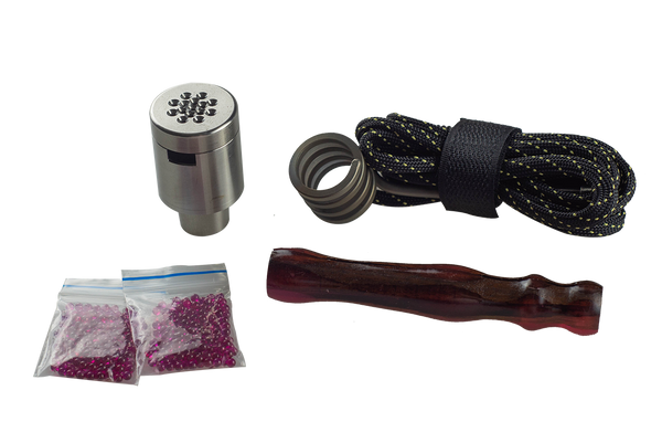 This is the Staroma 3.0 Upgrade Kit from QaromaShop available at Ritual Colorado. At a discounted price it includes the Staroma 3.0 stainless steel housing, a pre-stretched 20mm heater coil, 2 bags of 3mm aroma ruby pearls, and a stabwood heater coil handle. QaromaShop Upgrade Kits are a great way to try a new housing when you already have a ball vaporizer setup.