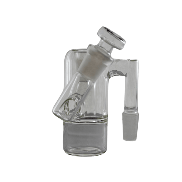 This is the carbed catcher from QaromaShop available at Ritual. It features a drop-down ash catcher with a 14mm carb for easy cleaning. The combination of an ash catcher and carb eliminate multiple glass acessories and gives you a convenient setup.
