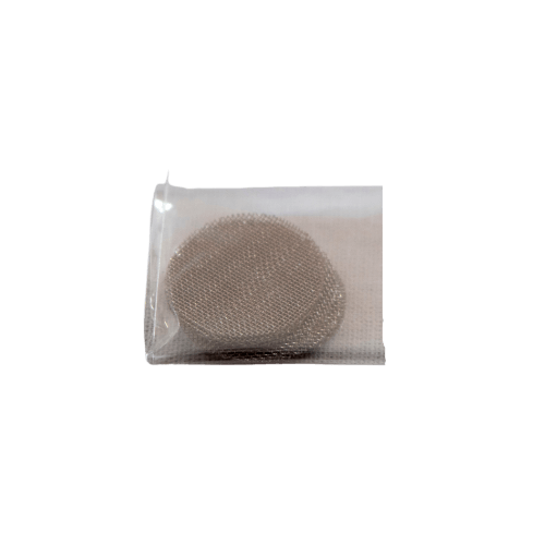 These are QaromaShop 17mm stainless steel screens available at Ritual. Featuring a tight mesh of stainless steel these screens are perfect for your regular size injector adapter bowl and work great with a variety of ball vapes.