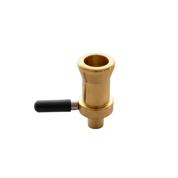 This is the Adapter Brass Bowl from QaromaShop available at Ritual. Each bowl comes with a silicone handle and holds 17mm screens. Compatible with all regular size housings this pure brass bowl delivers powerful heat-soaking for getting the best from your ball vaporizer.