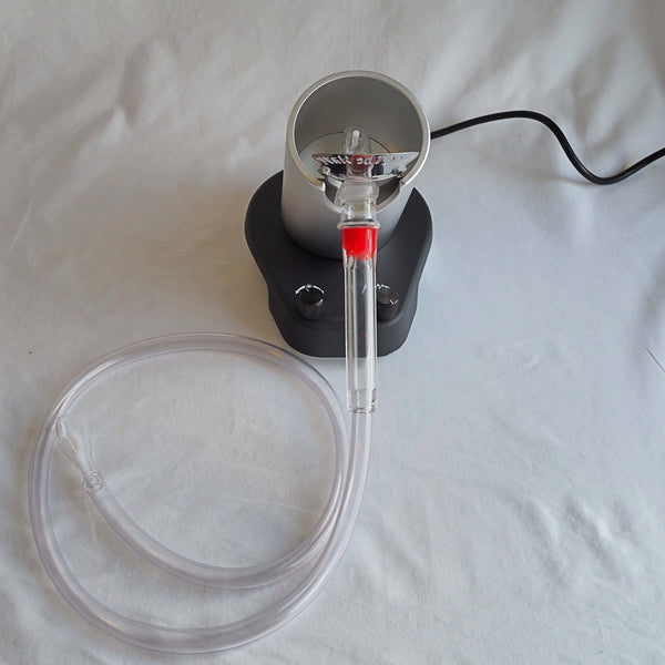 This is the Super Surfer Vehicle 2 from Elev8 Glass shown from the top with the glass stem inserted to the heater. Available at Ritual.