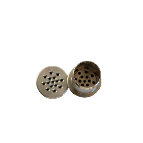 This is the Taroma Lite Plus titanium housing from QaromaShop available at Ritual. Featuring thin walls from grade 2 titanium with a capacity of >350 3mm aroma ruby pearls. A durable and affordable ball vaporizer delivering efficient dry herb extraction.