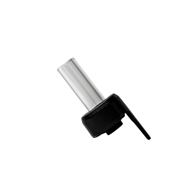 This is a glass mouthpiece for the XMAX V3 PRO available at Ritual. It features a magnetic attaching system and sleek glass mouthpiece for best flavor from your portable dry herb vaporizer.