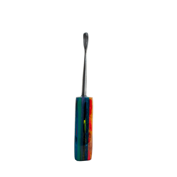 This is a rounded tip dab tool from The Terp Tool Company available at Ritual. Featuring a convenient rounded dab tip and ergonomic resin handle these unique dab tools provide a convenient and personalized dabbing experience.