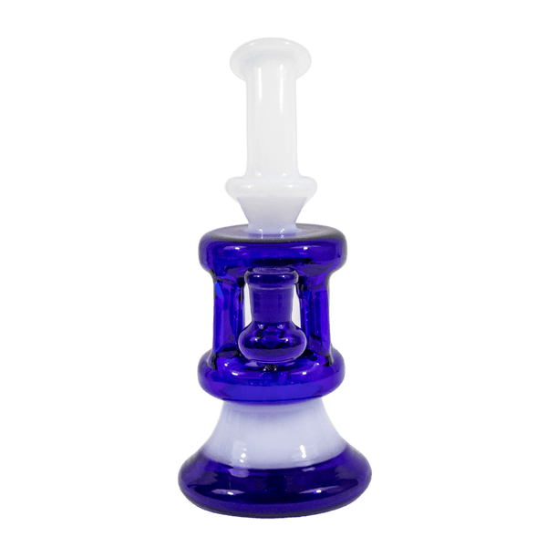 This is The Coliseum water piece from Ritual Glass. Featuring four vertical pillars with a recycler return this beautiful glass is a great addition to any collection.