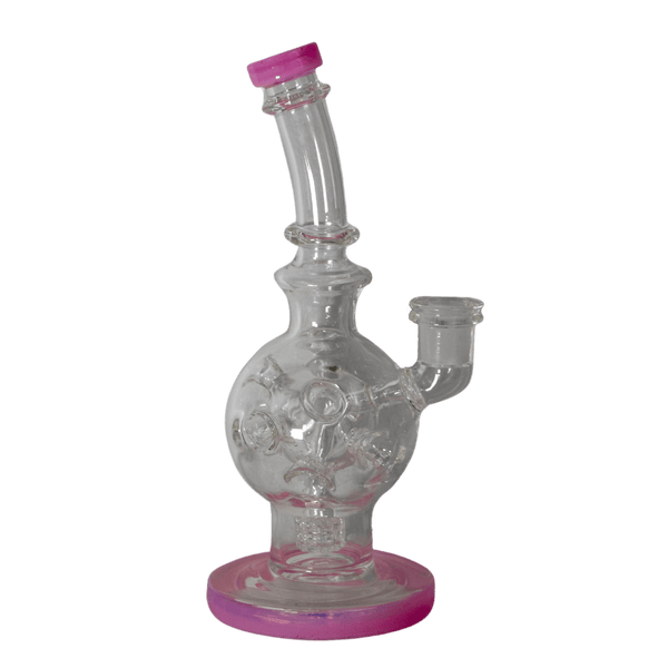 This is the Swiss Cheese Moon water piece from Ritual Glass. Featuring a swiss perc in the body for maximum cooling this is a great everyday piece of glass.