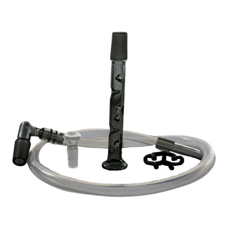 This is the Elephant Cage from Ritual Glass available at Ritual Colorado. Featuring a massive globe body this impressive water piece provides maximum vapor cooling for the perfect hit every time. Includes an aluminum cage, three connections, a trumpet mouthpiece, and whip this is a great daily driver glass piece!