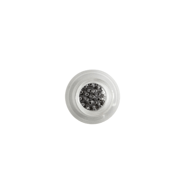 This is the Qaroma XL quartz housing from QaromaShop available at Ritual. A massive ball vaporizer with pure quartz flavor. Compatible with a 30mm heater coil and >650 3mm aroma ruby pearls for instant dry herb extraction.