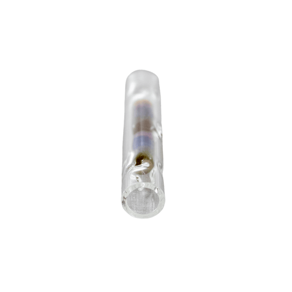 This is a 62mm terp pill stem from HighArtisan available at Ritual. It features two colored terp pills in a glass stem with a carb hole for maximum cooling and pill movement. Compatible with Dynavap tips this glass stem provides great cooling and nice looks.