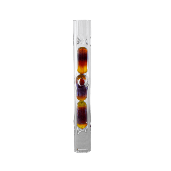 This is a 80mm terp pill stem from HighArtisan available at Ritual. It features three colored terp pills in a glass stem with a carb hole for maximum cooling and pill movement. Compatible with Dynavap tips this glass stem provides great cooling and nice looks.