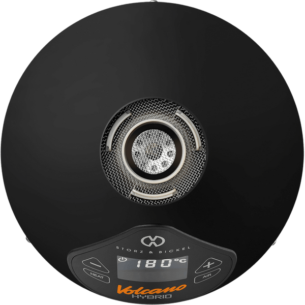 This is the Volcano Hybrid in Onyx from Storz & Bickel available at Ritual. A powerful desktop dry herb vaporizer that includes a built-in fan for effortless bag loading. Temperatures are set digitally allowing you complete customization for your perfect vapor session.