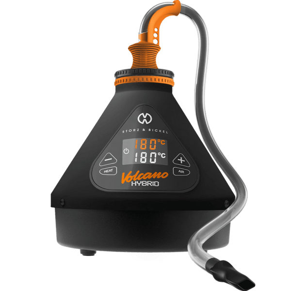 This is the Volcano Hybrid in Onyx from Storz & Bickel available at Ritual. A powerful desktop dry herb vaporizer that includes a built-in fan for effortless bag loading. Temperatures are set digitally allowing you complete customization for your perfect vapor session.