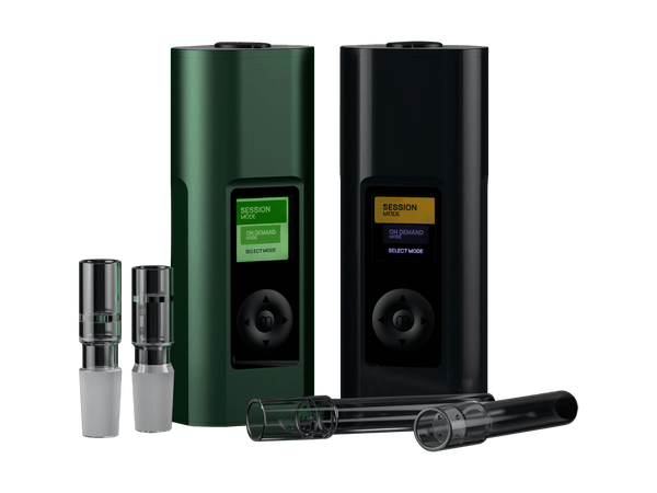 This is the Solo III v2.0 dry herb vaporizer by Arizer available at Ritual Colorado. A powerful and portable option featuring both session and on-demand mode as well as included glass stems and water pipe adapters.