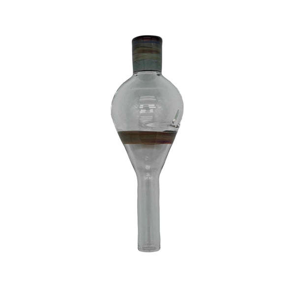 This is the Amber Purple High Airflow (10mm) Dart Whip Mouthpieces by Biting Glass available at Ritual Colorado. These sleek mouthpieces securely fit into your 3/8" inner diameter tubing and provide a refined experience.