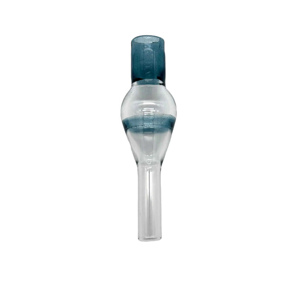 This is the Sparkle Blue High Ariflow (10mm) Dart Whip Mouthpieces by Biting Glass available at Ritual Colorado. These sleek mouthpieces securely fit into your 3/8" inner diameter tubing and provide a refined experience.