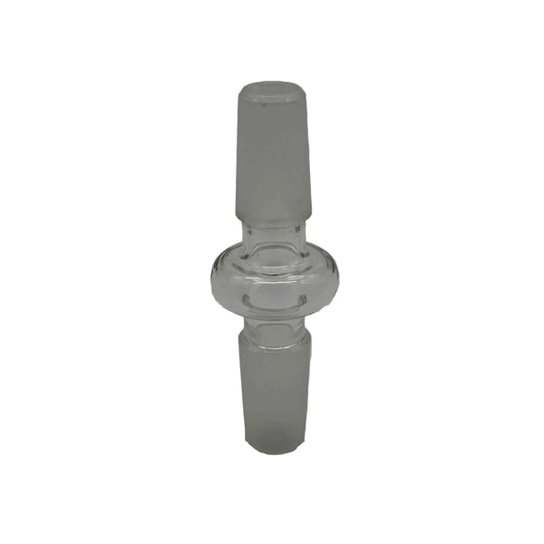 This is a 14mm Male-to-Male Glass Adapter by Ritual Glass available at Ritual Colorado. Featuring two male connections (14mm) these sleek adapters are a convenient way to make your glass compatible.