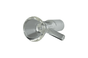 This is the 14mm Angled Glass Bowl from Ritual Glass available at Ritual Colorado. Featuring a handle on the side for easy management and angled walls this is a great combustion bowl option.