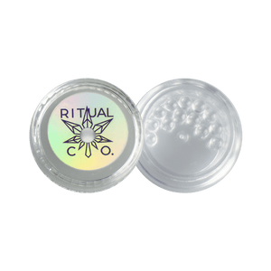 These are 4mm Clear Sapphire Terp Pearls by Ritual Co. available at Ritual Colorado. Offering additional surface area inside your banger or eRig sapphires are a great way to upgrade your dab session.