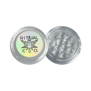 These are 6mm Clear Sapphire Terp Pearls from Ritual Co. available at Ritual Colorado. Offering additional surface area inside your banger or eRig sapphires are a great way to upgrade your dab session.