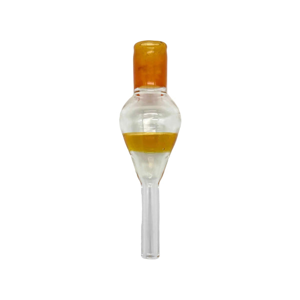 This is the Orange Regular (7mm) Dart Whip Mouthpieces by Biting Glass available at Ritual Colorado. These sleek mouthpieces securely fit into your 1/4" inner diameter tubing and provide a refined experience.
