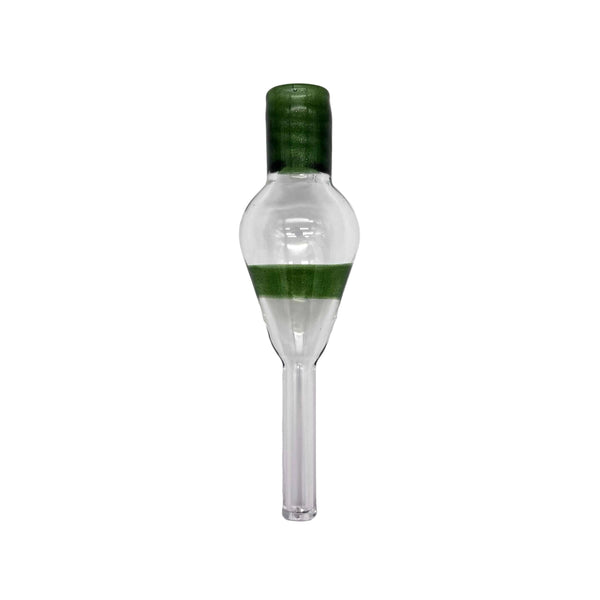 This is the Sparkle Green Regular (7mm) Dart Whip Mouthpieces by Biting Glass available at Ritual Colorado. These sleek mouthpieces securely fit into your 1/4" inner diameter tubing and provide a refined experience.