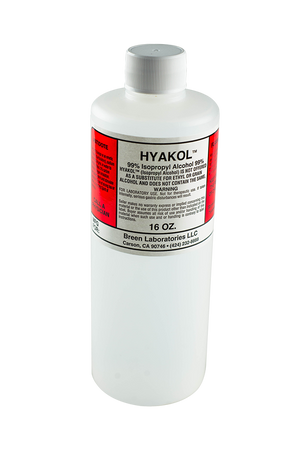 This is Hyakol 99% Isopropyl Alcohol available at Ritual Colorado.  Perfect for cleaning bongs, rigs, dab tools, bangers, dry herb vapes and more this is a perfect all-in-one cleaning solution. At a high 99% concentration it's perfect for cutting through the thickest and most obnoxious residue leaving your pieces sparkling.