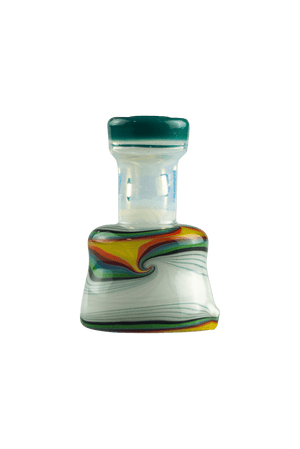This is the Wig Wag Puffco Peak Dry Top from Technicolor Tonys available at Ritual Colorado. Featuring a multi-color swirling base accented by a bright colored mouthpiece these are a great locally made upgrade to your eRig.