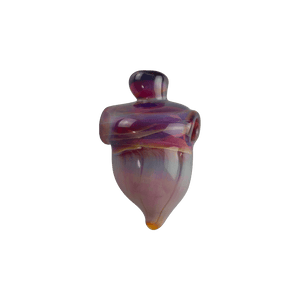 This is the Amber Purple Acorn Pendant by Technicolor Tony available at Ritual Colorado. A vibrant piece of glass jewelry in a fun acorn shape made here in Denver, Colorado. 