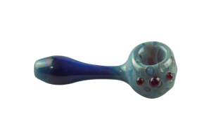 This is the Amber Purple Petite Spoon Pipe from Technicolor Tonys available at Ritual Colorado. The tapered handle offers a refined feel at a great price! A beautiful heady hand pipe fit for any glass collection.