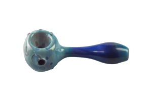 This is the Amber Purple Petite Spoon Pipe from Technicolor Tonys available at Ritual Colorado. The tapered handle offers a refined feel at a great price! A beautiful heady hand pipe fit for any glass collection.