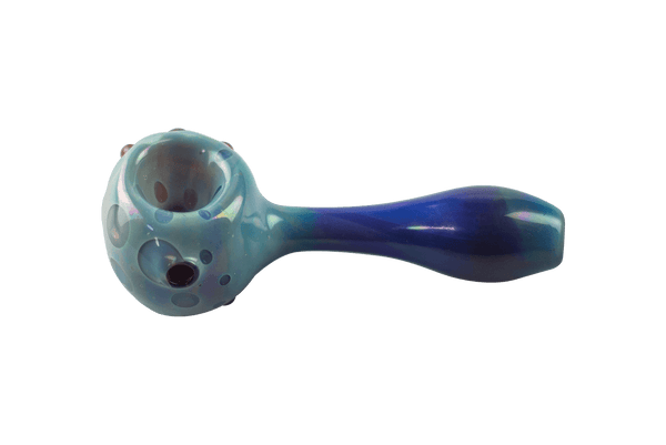 This is the Amber Purple Petite Spoon Pipe from Technicolor Tonys available at Ritual Colorado. The tapered handle offers a refined feel at a great price! A beautiful heady hand pipe fit for any glass collection.