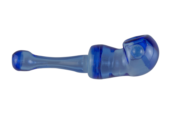 This is the Azure Hand Pipe from Technicolor Tonys available at Ritual Colorado. Featuring a variety of beatiful blues and a convenient compact size this is the perfect daily heady companion.