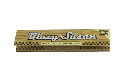 These are the King Size Slim Premium Rolling Papers from Blazy Susan available at Ritual Colorado. Each booklet includes 50 slow-burining, ultra-thin, vegan rolling papers.