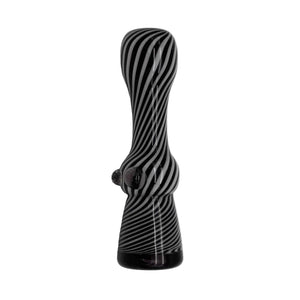 This is the Black & White Swirl Chillum by Technicolor Tony available at Ritual Colorado. A sleek and discrete one hitter featuring hypnotizing black and white swirls.