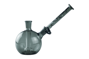 This is the Baby Elephant glass water pipe from Ritual Glass available at Ritual Colorado. A compact and powerful glass piece that features a globe body and dimpled mouthpiece for improved cooling.