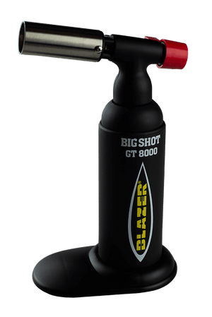 This is the Big Shot GT 8000 butane torch from BLAZER available at Ritual Colorado. It features a powerful butane flame with a refillable tank. With an anti-flare brass nozzle and precise flame control this is a top-quality dab torch offering long-term durability.