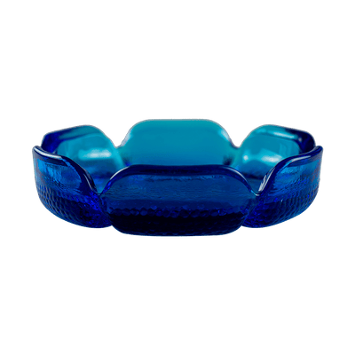 This is the Blenko Blue Lotus Glass Ashtray from Heady Vintage available at Ritual Colorado. The beautiful vintage ashtray features slits around the "petals" for convenient storage of your smoking and vaporizing tools. 