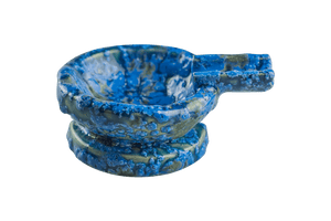 This is the Blue Lagoon ceramic ash tray from Jaxel's Art available at Ritual Colorado. It features an extended arm perfect for holding your joint, dynavap or whip mouthpiece. Check out all the beautiful one-of-one ceramic products from Jaxel's Art and let us know if you're ever interested in a custom creation.